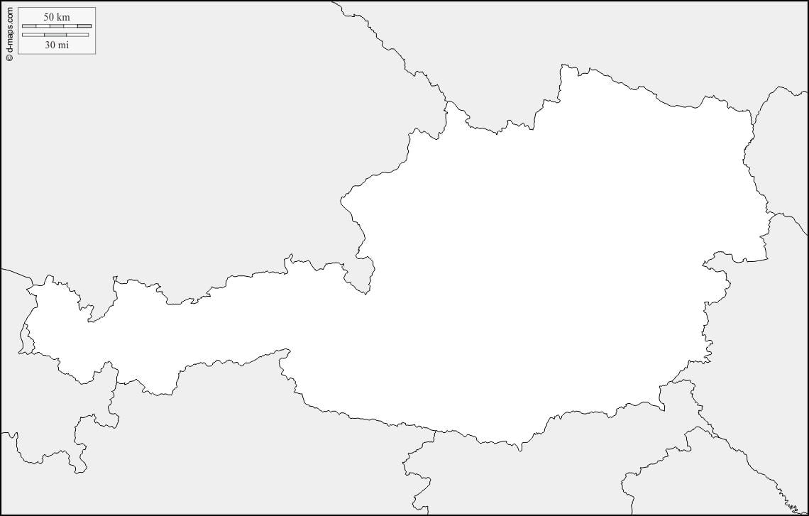 карта Аустрије карта скице