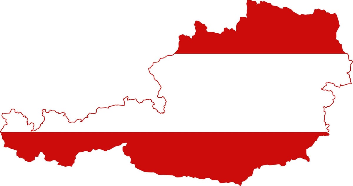 застава Аустрије на мапи 