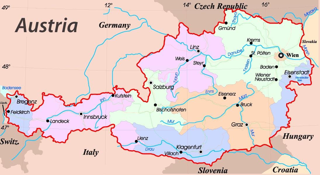 карта айзенштадт Аустрија