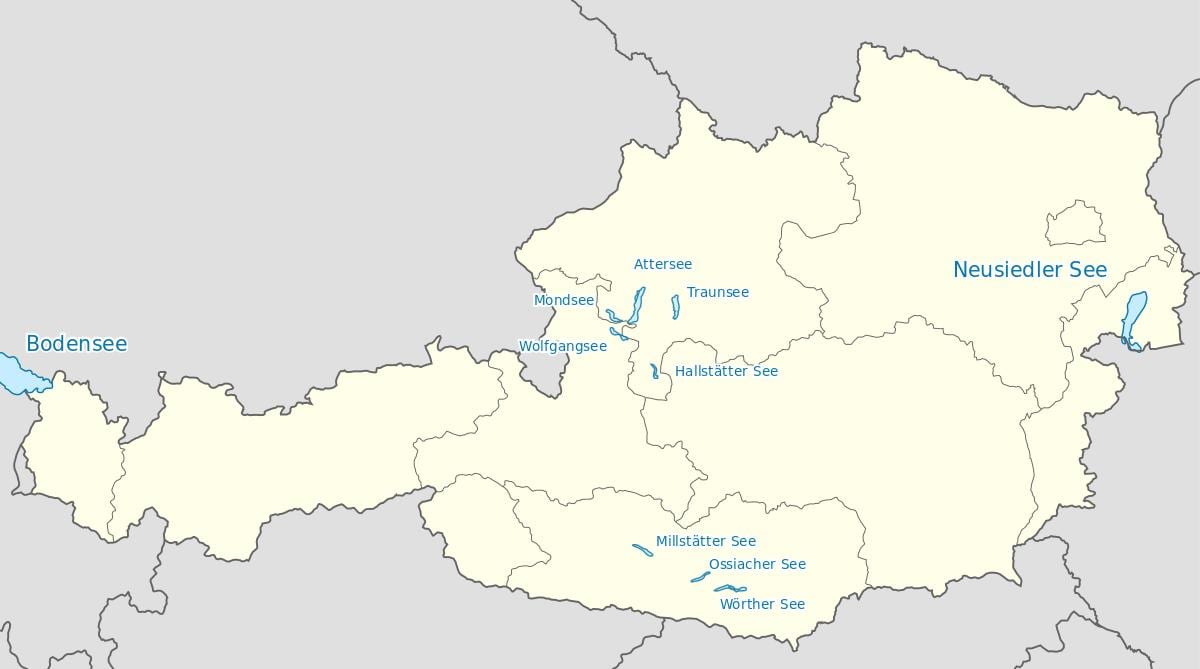карта аустријских језера