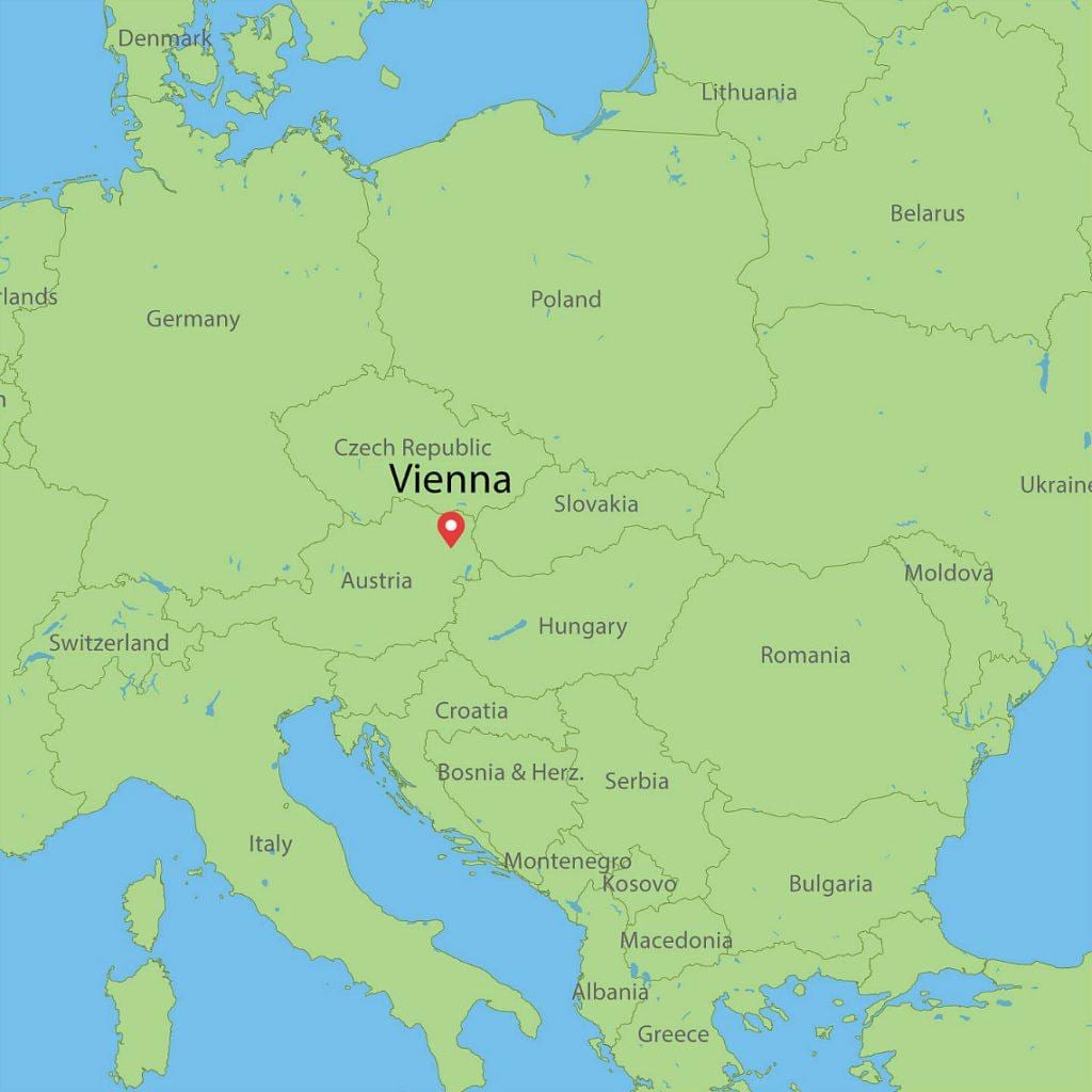 карта беч Аустрија и околини