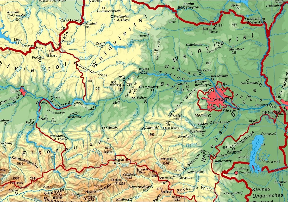 карте доњој Аустрији