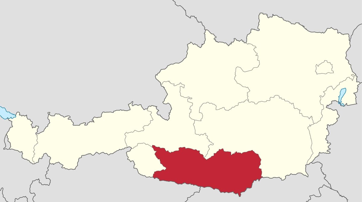 карта корушкој Аустрија