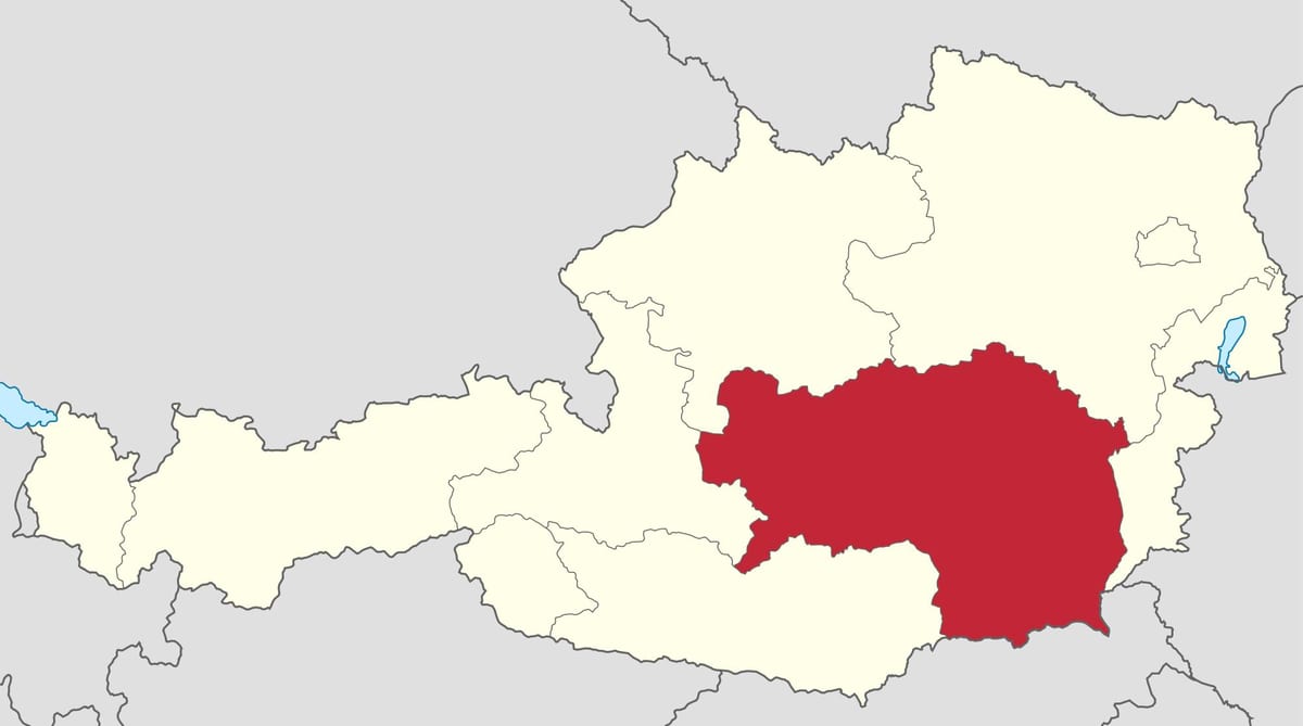 карта штајерске Аустрија