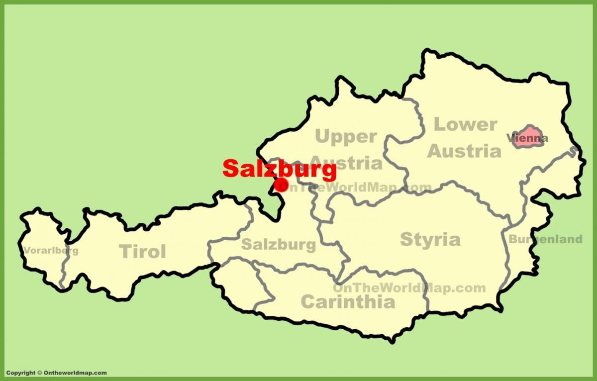 Аустрија Салцбург мапи