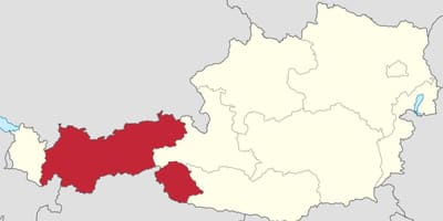 Тирол Аустрија карта