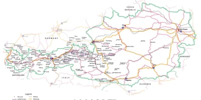 Карта Аустрије вињета