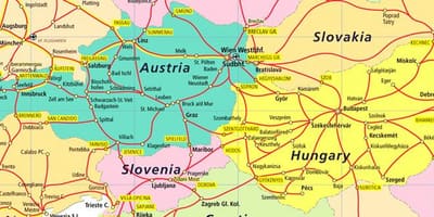 Аустрија железничких мапи