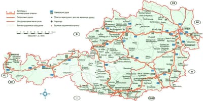 Детаљна карта Аустрије