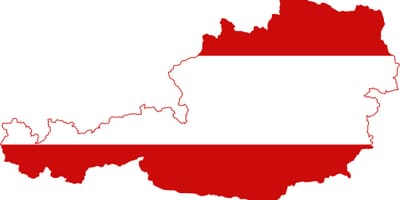 Застава Аустрије на мапи 
