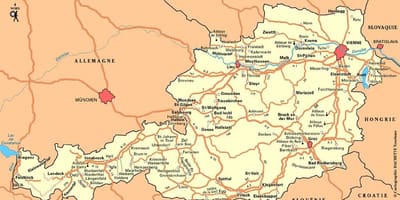 Карта Беч Аустрија