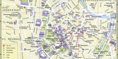Карта Беч Аустрија атракције