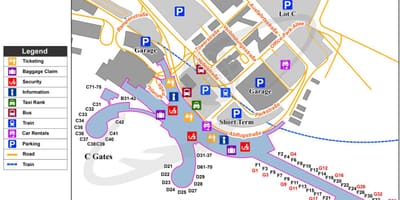 Карта аеродром Беч Аустрија 
