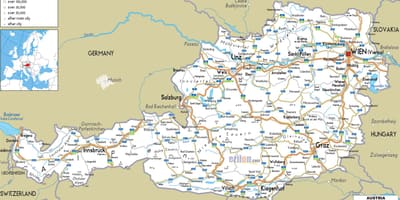 Карта аустријске пут