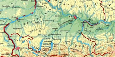 Карта горње Аустрије