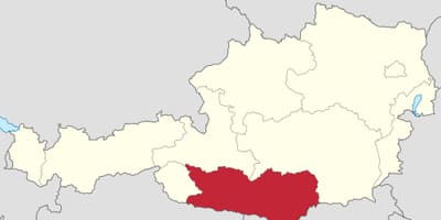 Карта корушкој Аустрија 