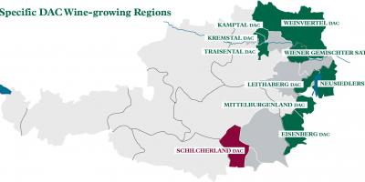 Аустријски вина региони мапи
