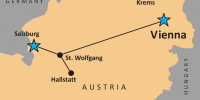 Карта гальштат Аустрија 
